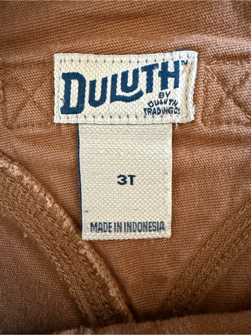 Duluth Trading Co Kids DuluthFlex Fire Hose Bib Overalls Brown Size 3T - Picture 6 of 13